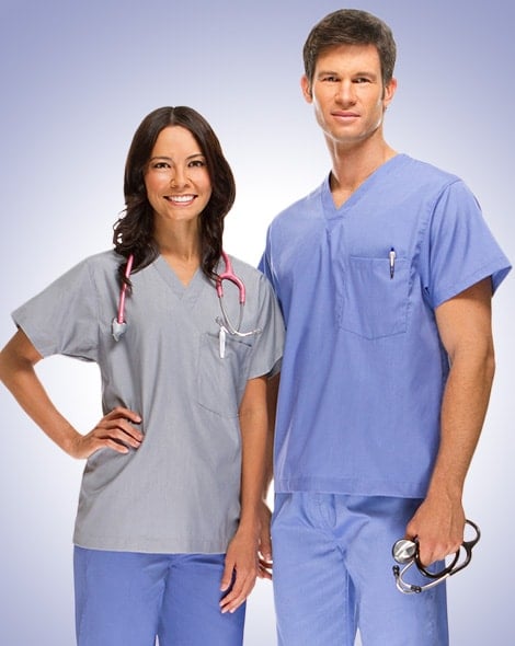 health care providers wear comfortable flattering scrubs