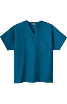 XXS: White Swan Fundamentals Unisex V-Neck With 1 Left Chest Pocket Solid Scrub Top