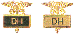 DH Gold Plated Inlaid Emblem Pin