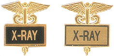 X-Ray Gold Plated Inlaid Emblem Pin