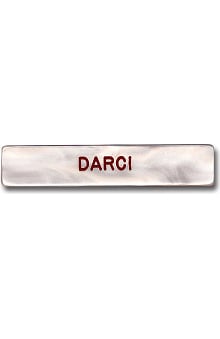 SML: Small Ocean Pearl Engraved Name Tag (Up To 22 Characters Max.) Pin