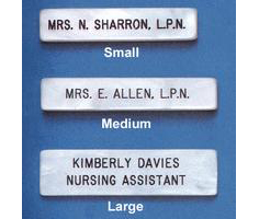 Small Ocean Pearl Engraved Name Tag (Up To 22 Characters Max.) Pin