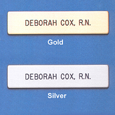 Metal Bar Engraved Name Tags Pin