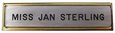 Ocean Pearl With Metal Frame Engraved Name Tags Pin
