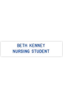 accessories: White Plexiglass Engraved Name Tag With 2 Lines Pin