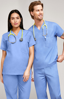 allheart Scrub Basics Unisex Solid Scrub Top