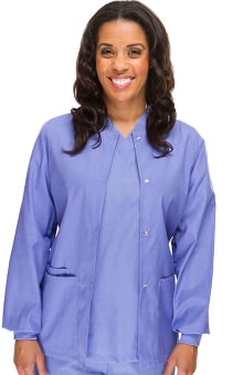 XXS: allheart Scrub Basics Women's Solid Scrub Jacket