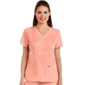 XXS: Grey's Anatomy Women's Junior Mock Wrap Solid Scrub Top