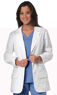 Barco Uniforms Women's 2-Button Flap-Pocket Lab Coat