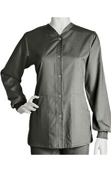clearance: Grey's Anatomy Women's Self Neck Warm Up Solid Scrub Jacket