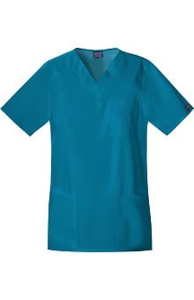 MED: Cherokee Workwear Unisex Tall V-Neck Solid Top