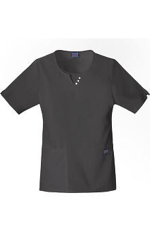 MED: Cherokee Workwear Women's Scoop Neck Solid Top