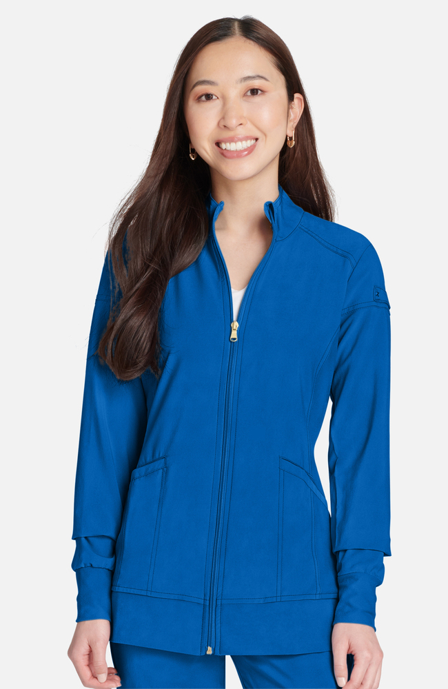 iflex™ by Cherokee Women's Zip Front WarmUp Solid Scrub Jacket