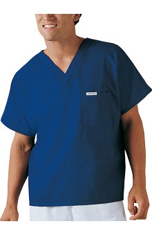 MED: Cherokee Unisex V-Neck Solid Scrub Top