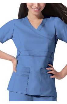 LGE: Dickies Gen Flex Women's Mock Wrap Solid Scrub Top