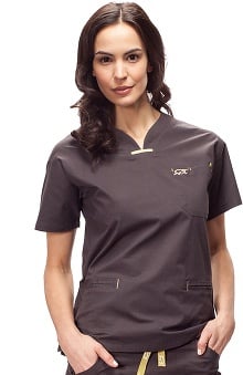 iguanamed: Medflex II By Iguanamed Women's Quattro V-Neck 3 Pocket Solid Scrub Top