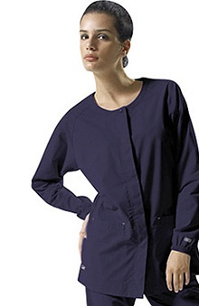 iguanamed: IguanaMed MedFlex II Women's Core Concealed Snap Solid Scrub Jacket