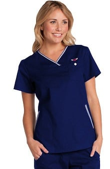 koihappiness.com: Koi Women's Ashley Crossover V-Neck Solid Scrub Top