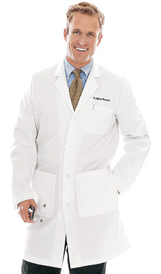Landau Men's 5-Pocket Twill Lab Coat