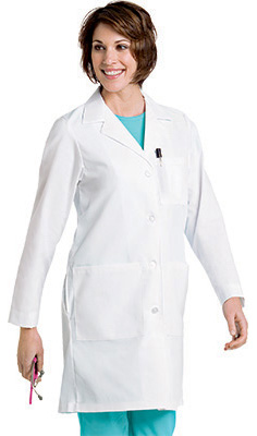 Landau Women's 3-Pocket Poplin Lab Coat
