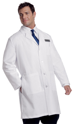 Landau Unisex 3-Pocket Plain Back Lab Coat