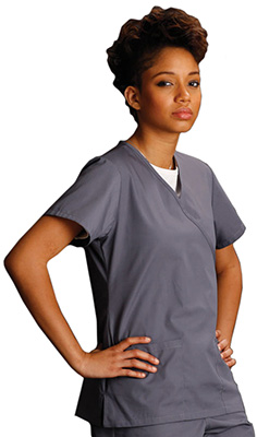 ScrubZone Women's Crossover Solid Scrub Top