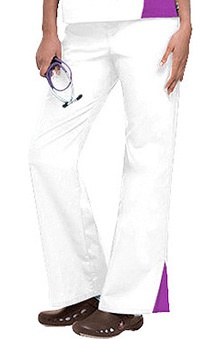 clearance10: Urbane Women's Contrast Trim Scrub Pants