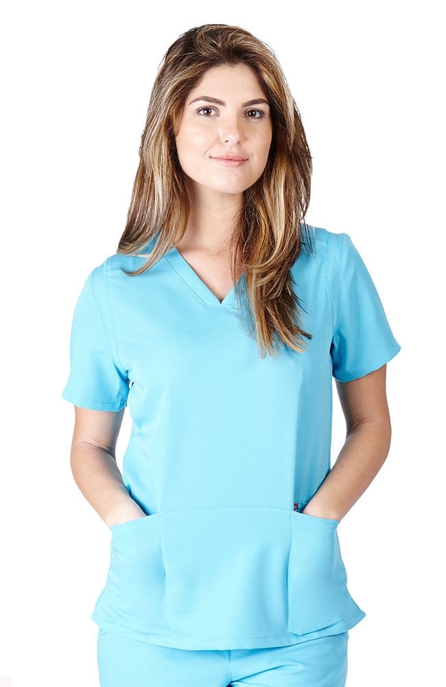 Clearance Ultrasoft Scrubs Women S V Neck Five Pocket Solid Scrub Top All