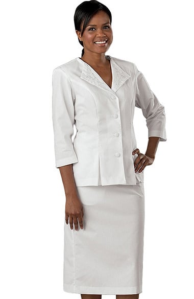 White Cross Women S Sleeve Button Front Scrub Dress Allheart