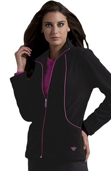 MED: Med Couture Women's Fleece Solid Scrub Jacket