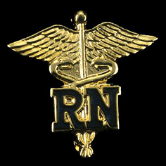 Prestige Medical RN - Registered Nurse (Letters On Caduceus) Pin