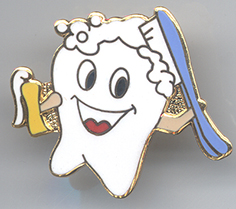 Prestige Medical Cute Tooth Brushing Itself Tac Pin