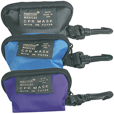 Prestige Medical Compact Mask With One-Way Valve In Vinyl Zippered Bag
