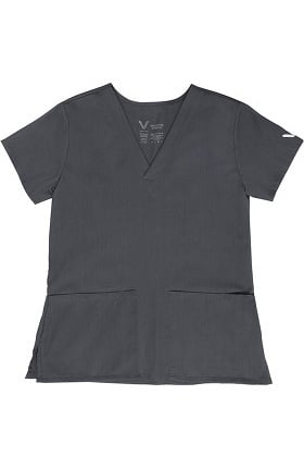 Vestex® Signature Stretch Women's V-Neck 2 Pocket Solid Scrub Top