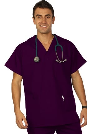 Clearance VESTEX® Basics Unisex 3-Pocket V-Neck Solid Scrub Top