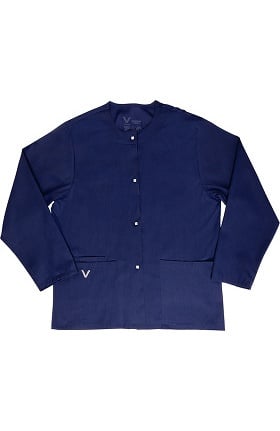 Vestex® Signature Stretch Unisex Jewel Neck Warm-Up Solid Scrub Jacket