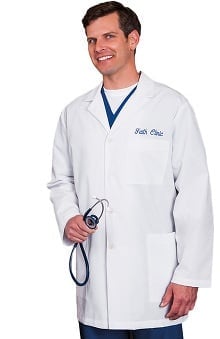 META Fundamentals: META Fundamentals Men's 34" Solid Scrub Lab Coat