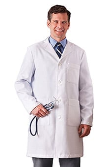 tall: Meta Labwear Men's 38" X-Static Solid Scrub Lab Coat