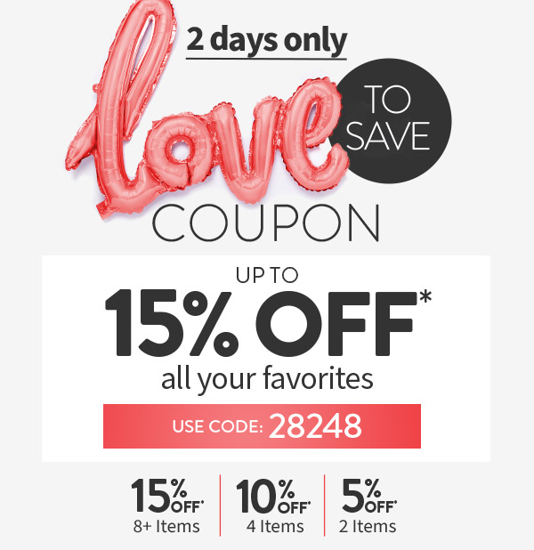2 Day Love to Save Coupon