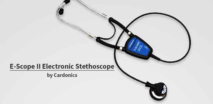 E-Scope Belt Model Stethoscope with traditional headphones