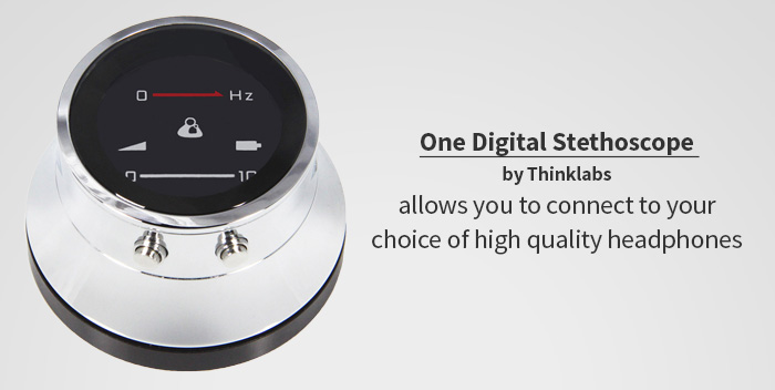 Digital stethoscope without hollow tube styling