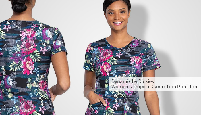 dynamix by dickies tropical print top