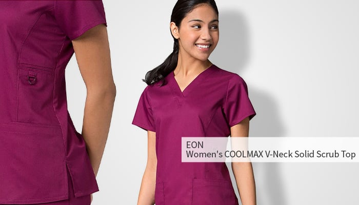 eon solid scrub top