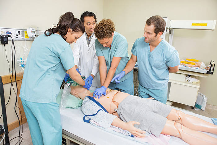 Student nurses learn CPR