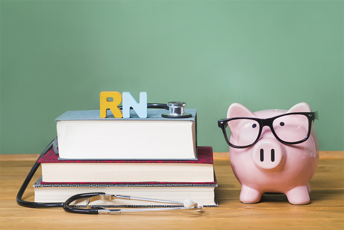 Textbooks and stethoscope on school nurse desk