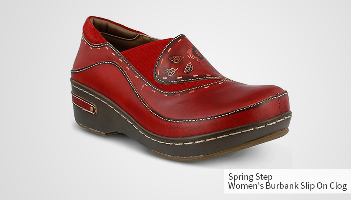 spring step burbank slip on clog for women