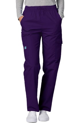 Universal Basics by Adar Women's Multi Pocket Solid Scrub Pants