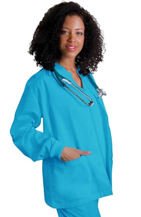 Universal Basics by Adar Women's Round Neck Warm-Up Solid Jacket