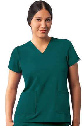 Addition by Adar Women's Modern Solid Scrub Top