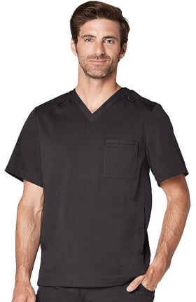 Clearance Responsive by Adar Men's Active V-Neck Solid Scrub Top